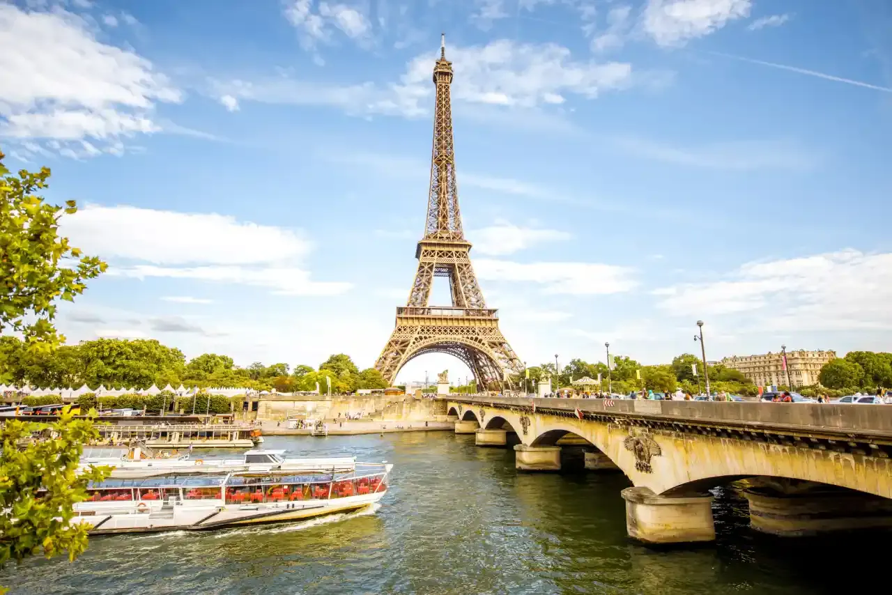 The Eiffel Tower from the River Seine