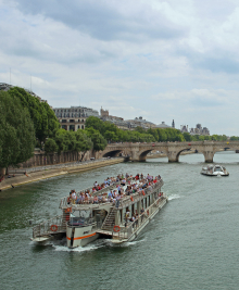 people on a seine river cruise